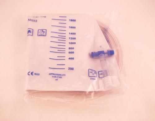 AMSure Urinary Drainage Bag, 2000mL, Anti-Reflux Valve, Sampling Port, Hanger - Case of 20