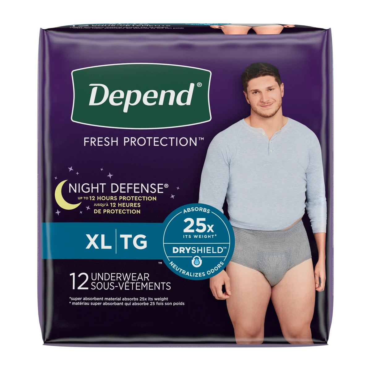 Depend Night Defense Incontinence Underwear for Men
