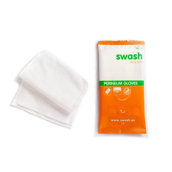 Swash® Perineum Gloves Fragrance-Free - 40 Packs of 8