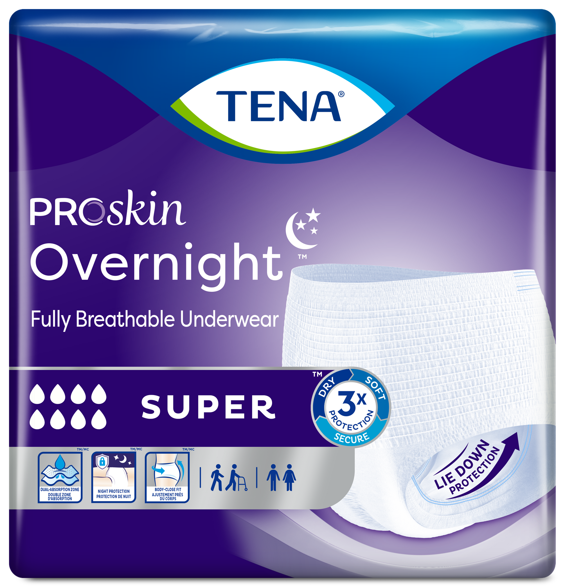 TENA ProSkin Overnight™ Super Protective Incontinence Underwear - ActivKare
