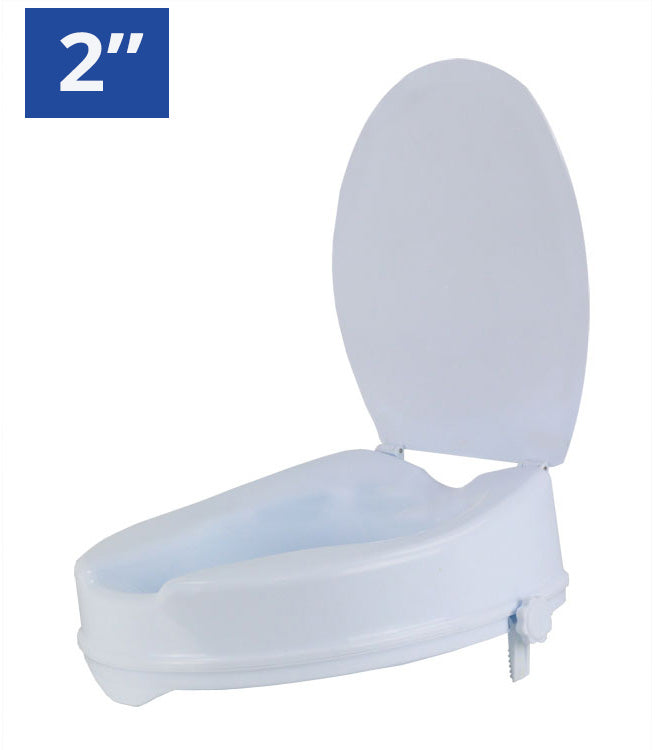 Activkare 2" Raised Toilet Seat with Lid - ActivKare
