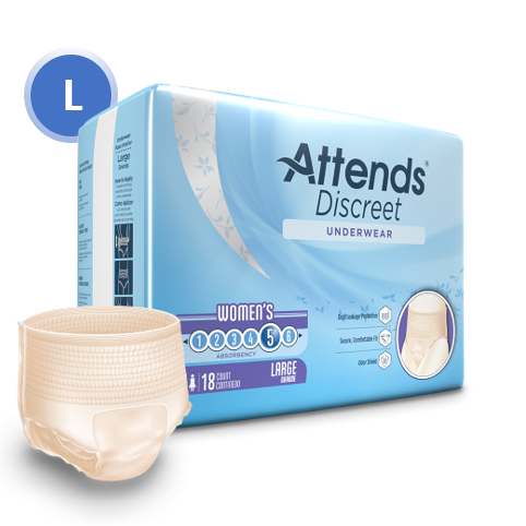 Attends Discreet Underwear, Female - 4 bags - ActivKare