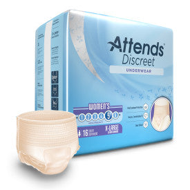 Attends Discreet Underwear, Female - 4 bags - ActivKare