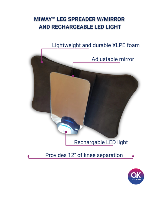 MiWay™ Leg Spreader w/Mirror and rechargeable LED light