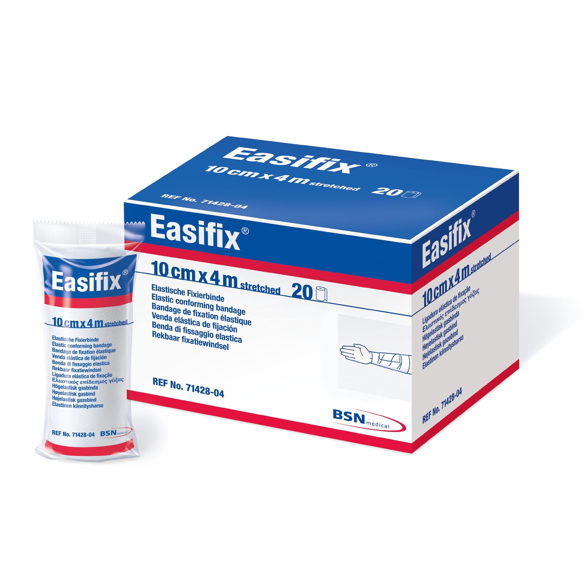 BANDAGE RETENTION EASIFIX 2.5CM X 4.0M STRETCHED L/F PK/20RL - ActivKare