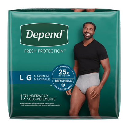 Depend Fresh Protection Incontinence Underwear for Men