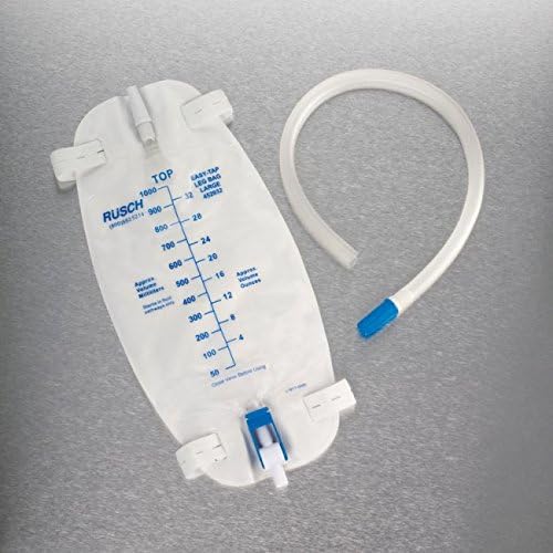 Urine Leg Bag, 32oz, Anti-Reflux, Twist Valve, Sterile - Box of 48