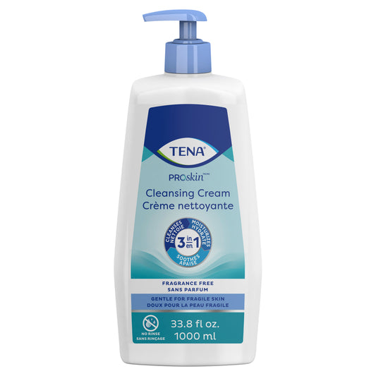 TENA ProSkin® Cleansing Cream, Fragrance Free 1000mL Pump Bottle - ActivKare