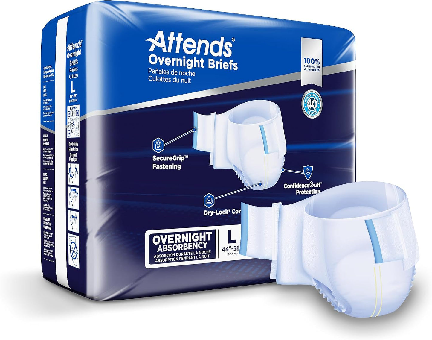 BRIEFS ATTENDS EXTENDED WEAR LARGE CA/4 X 14 DDEW30 P42 - ActivKare