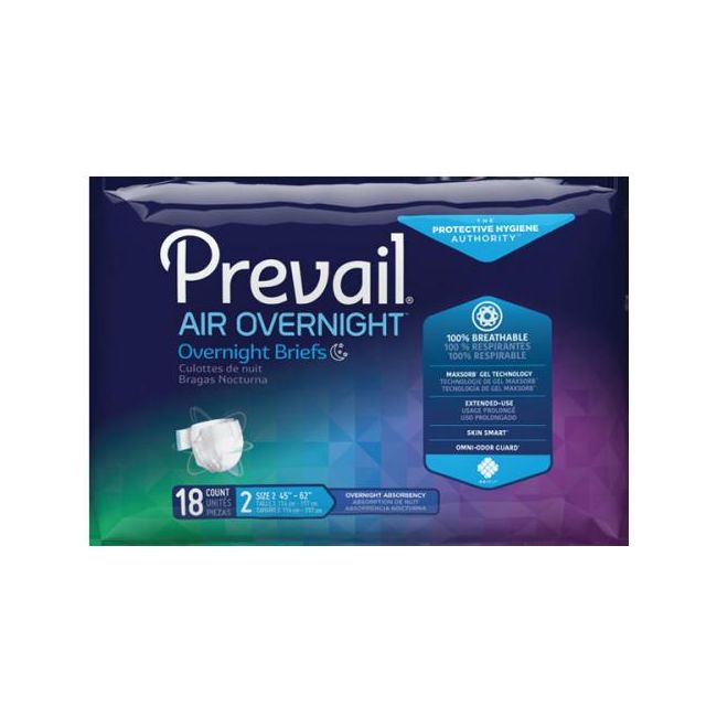 Briefs Prevail Night Size 2 Large 45-62in - 4 Case of 18