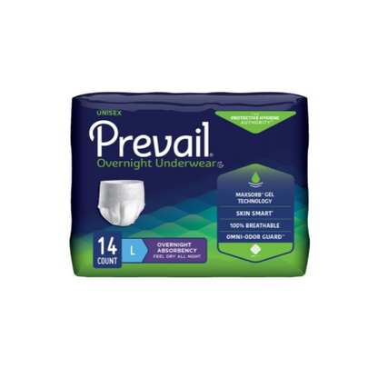 Protective Underwear Overnight Absorbency Large 44-58in - 4 Case of 14