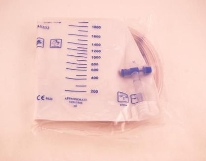 AMSure Urinary Drainage Bag, 2000mL, Anti-Reflux Valve, Sampling Port, Hanger - Case of 20