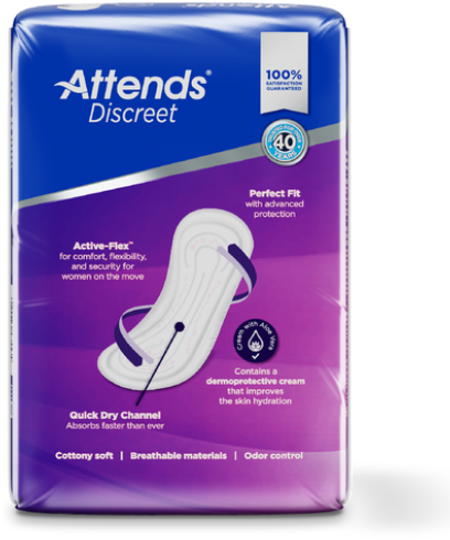 PAD INCONTINENCE ATTENDS DISCREET ULTIMATE 5.5X15 CA/10 X20 ADPULT - ActivKare