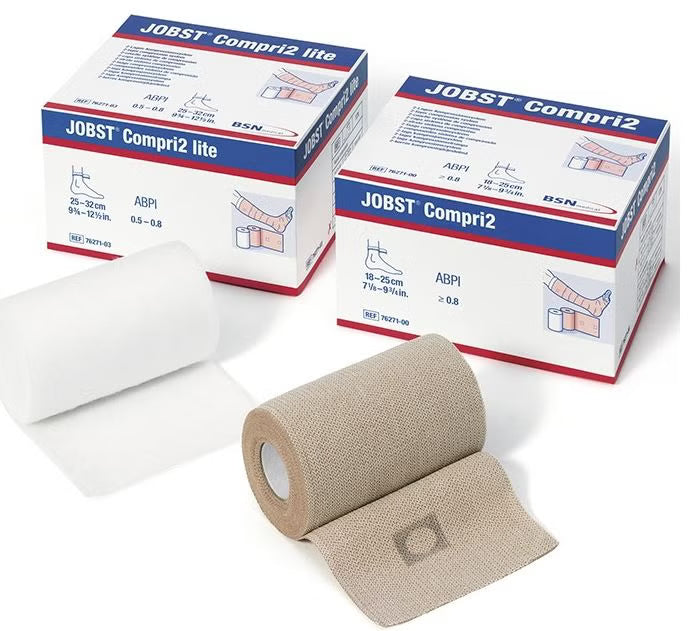 BANDAGE COMPRESSION COMPRI2 2-LAYER 40MMHG 18-25CM ANKLE L/F KT/2RLS - ActivKare