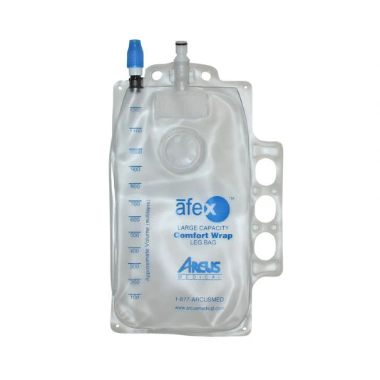 Afex® ActivKare Bolsa de recolección de orina para piernas ventilada de 1200 ml