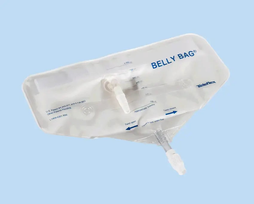 Urine Drain Bag, 1000cc, Belly Bag, Twist Drain - Box of 10
