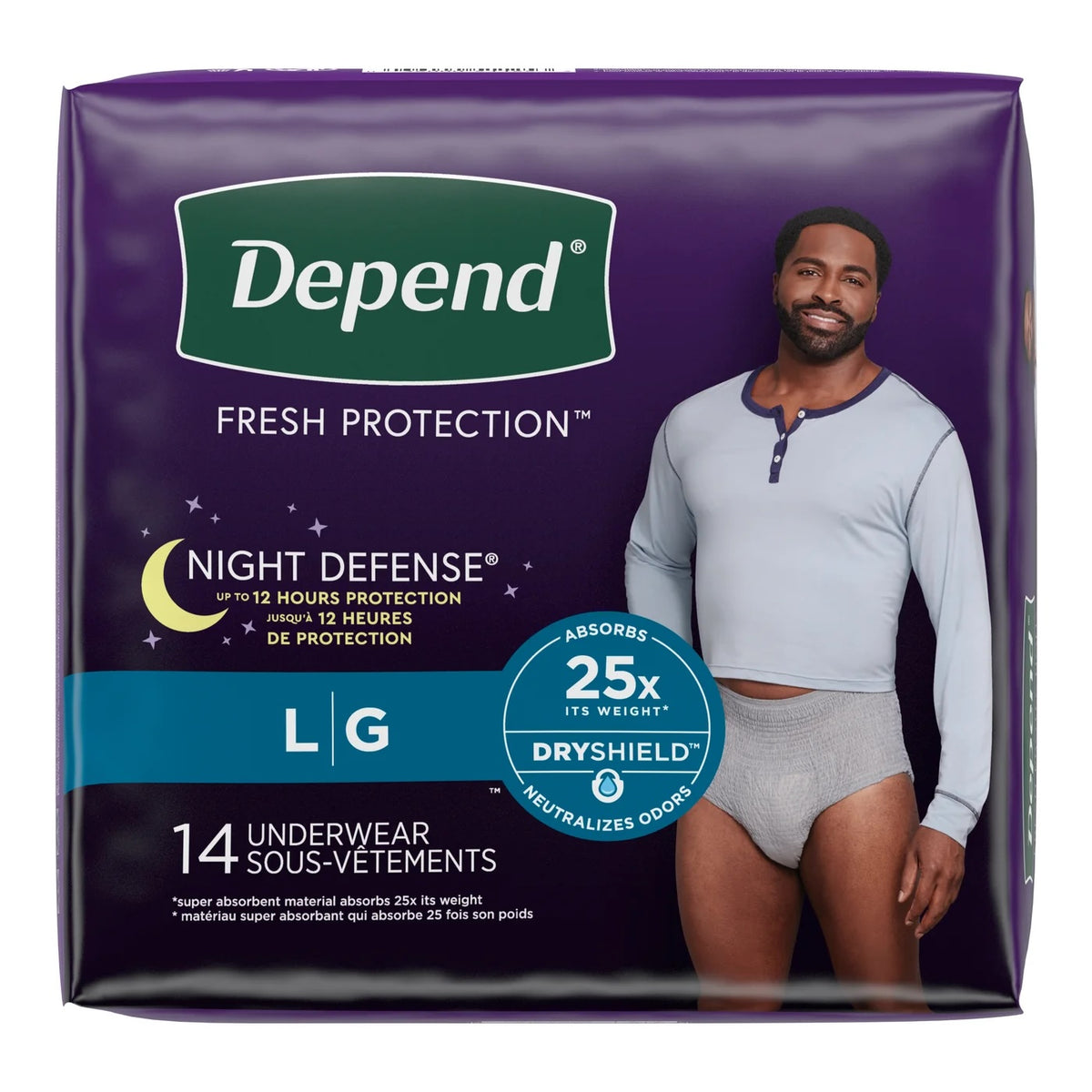 Depend Night Defense Incontinence Underwear for Men