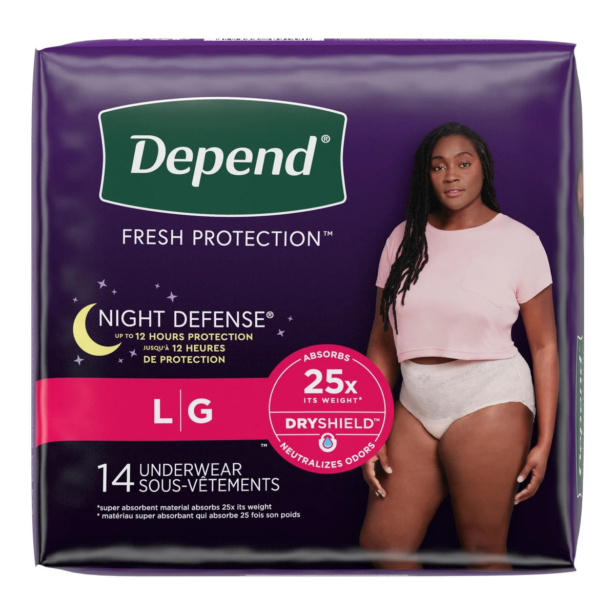 Depend Night Defense Incontinence Underwear for Women