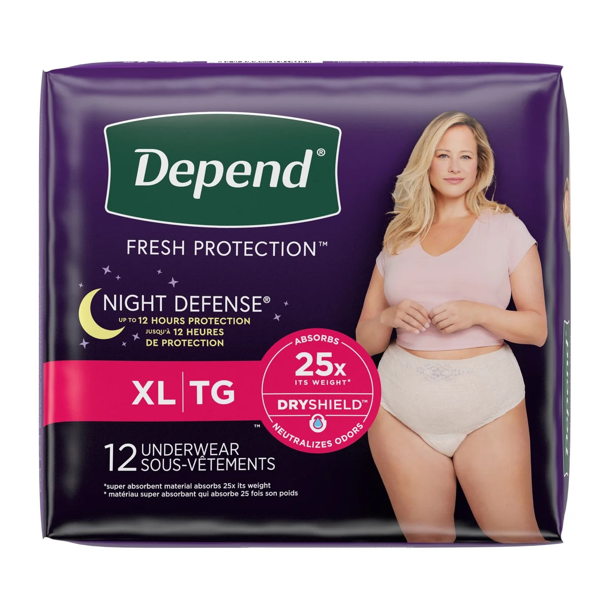 Depend Night Defense Incontinence Underwear for Women