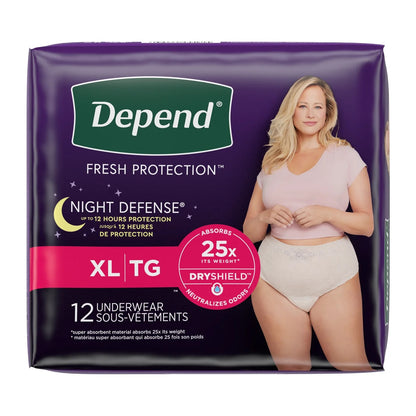 Depend Night Defense Incontinence Underwear for Women