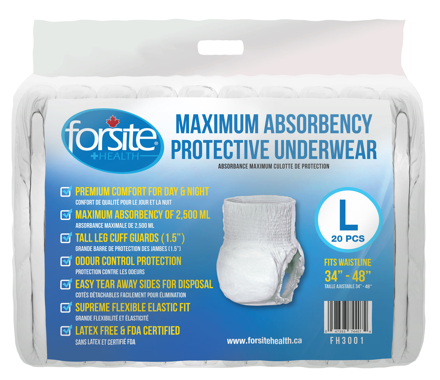 FORSITE Health Maximum Absorbency Protective Underwear