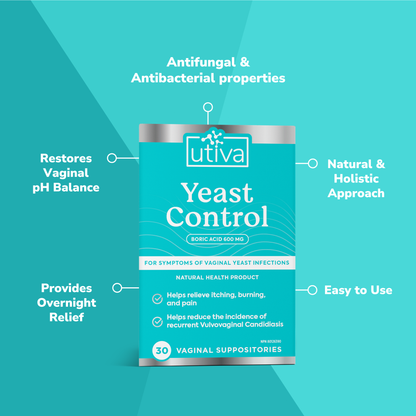 UTIVA Yeast Control (Boric Acid Suppositories) - ActivKare