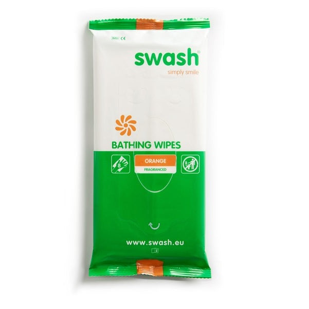 Swash® Bathing Wipes Orange - 44 Packs of 8