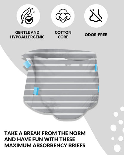 FORSITE AM PM Stripes Max Briefs - ActivKare