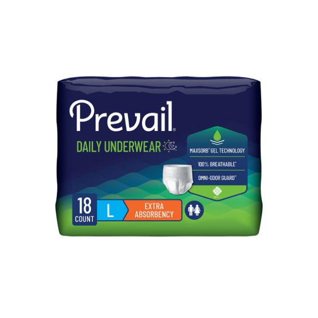 Protective Underwear Prevail Large 44-58in - 4 Case of 18