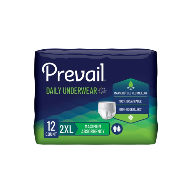Protective Underwear Prevail 2X-Large 68-80in - 4 Case of 12