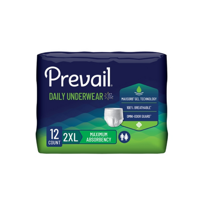 Protective Underwear Prevail 2X-Large 68-80in - 4 Case of 12