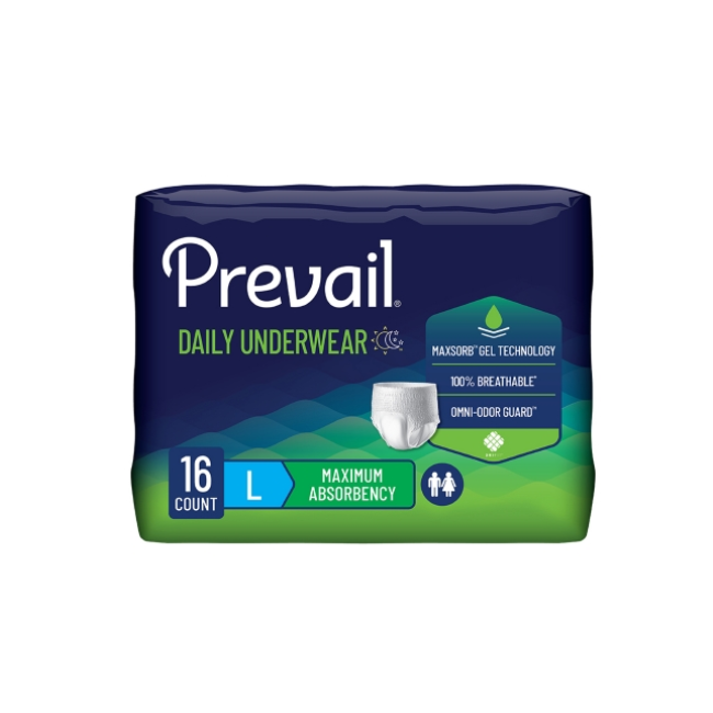 Protective Underwear Prevail Large Super+ Absorbency - 4 Case of 16