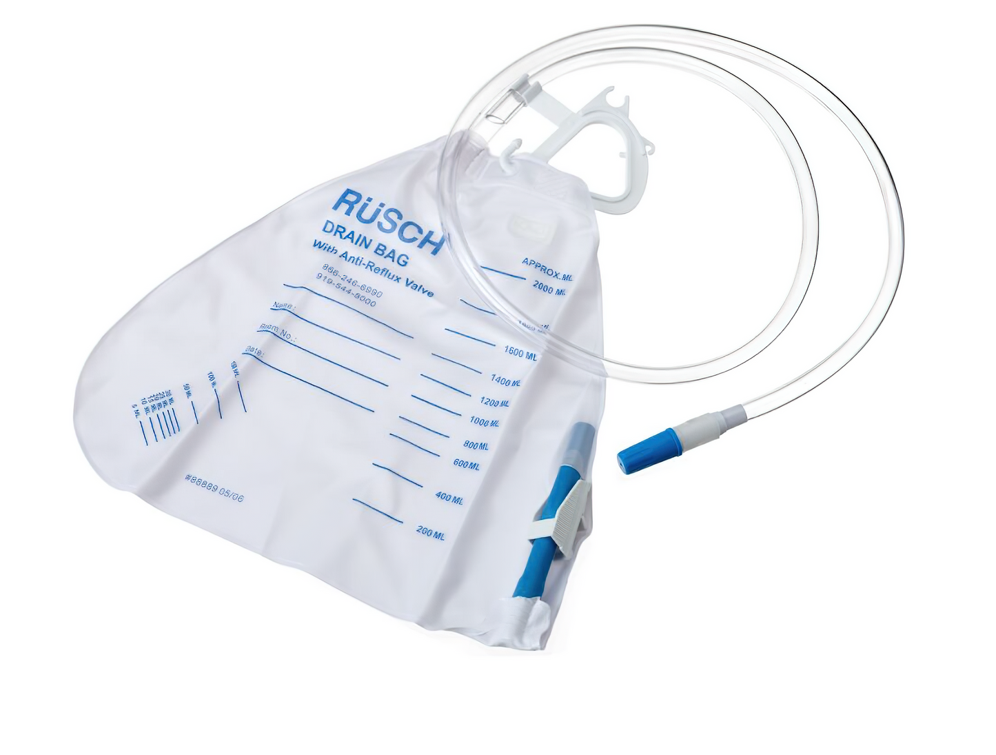 Urine Drain Bag, 2000mL, Hanger, Sterile