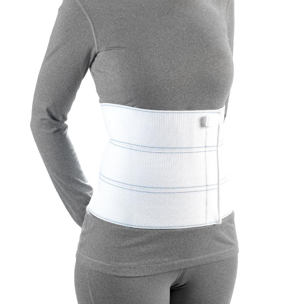 OTC MINIMUM UNIVERSAL UNISEX 3-PANEL BINDER WHITE LARGE (60-75") MOLDS TO CONTOURS W/ GENTLE FULL-LENGTH SUPPORT & PULL-TAB ASSISTS - ActivKare