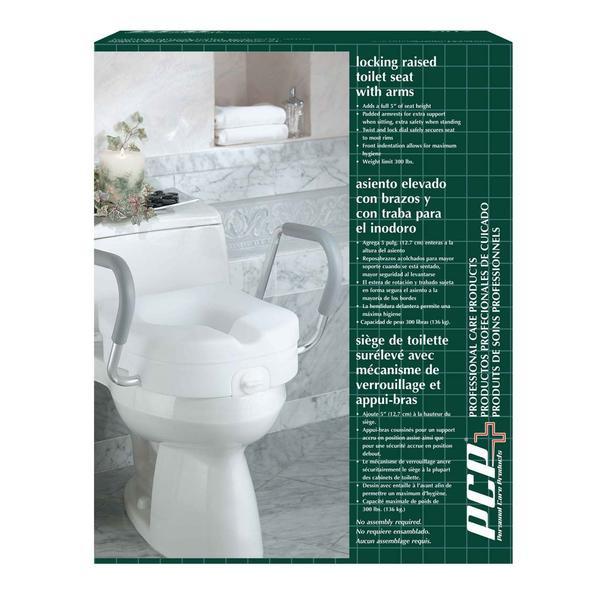 Molded Toilet Seat Riser with Arm Rests - ActivKare
