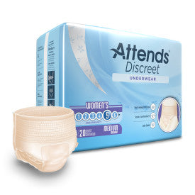 Attends Discreet Underwear, Female, S/M - 4 bags of 20 - ActivKare