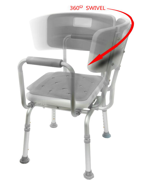 Activkare Adjustable Swivel Shower Chair 2.0 - ActivKare