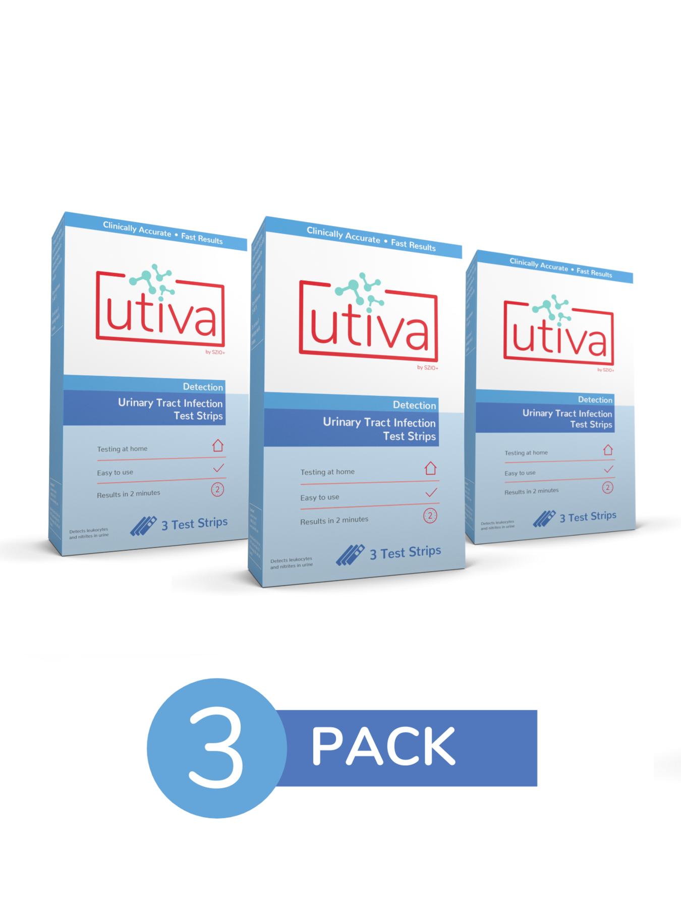 Infection urinaire bandelettes de test, 3 unités – Utiva