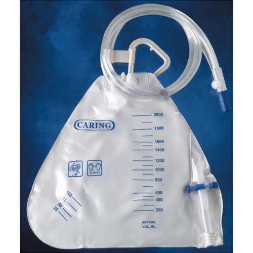 Medline UROLOGY DRAINAGE BAG WITH ANTIREFLUX VALVE, SIZE 2000ML - ActivKare