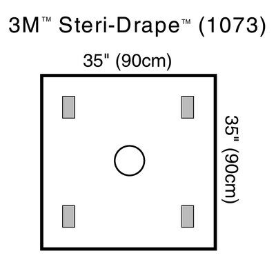 3M™ Steri-Drape™ Wound Edge Protector, 1073, 35 in x 35 in (90 cm x 90 cm), 4 3/4 in (12.5 cm) ring diameter (Box of 10) - ActivKare
