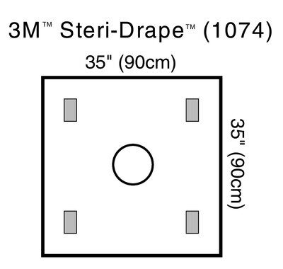 3M™ Steri-Drape™ Wound Edge Protector 1074, 35 IN x 35 IN, Ring diameter 6 5/8 IN (Box of 10) - ActivKare